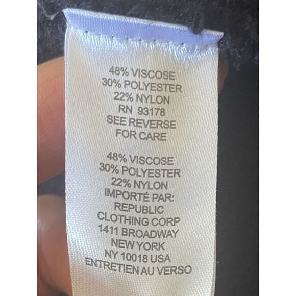 Workshop Republic Women’s  Black Open Front Hoodie Soft  2 Pockets Cardigan 1X - Picture 7 of 9